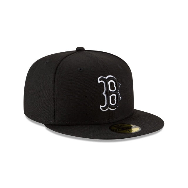 Boston Red Sox Black Outline 59FIFTY Fitted Hat - capnew.us